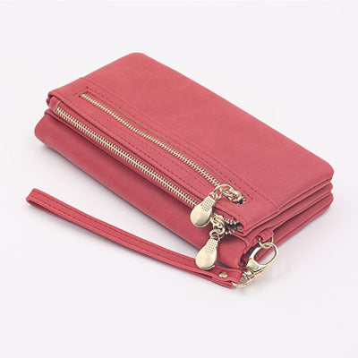 Wholesale PU Long Hand Wallet JDC-WT-Huob005 Wallet 霍珀 Red Wholesale Jewelry JoyasDeChina Joyas De China