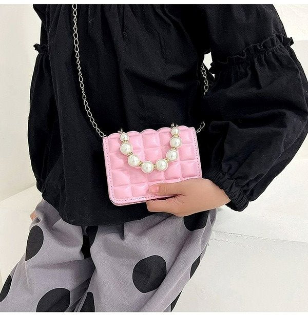 Wholesale PU pearl chain shoulder bag JDC-SD-KR042 Shoulder Bags 坤然 Wholesale Jewelry JoyasDeChina Joyas De China