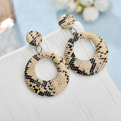 Bulk Jewelry Wholesale Pu Round Earrings JDC-ES-bq003 Wholesale factory from China YIWU China