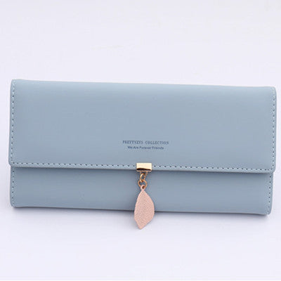 Wholesale PU small fresh hand wallet JDC-WT-Huob002 Wallet 霍珀 light blue Wholesale Jewelry JoyasDeChina Joyas De China