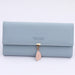 Wholesale PU small fresh hand wallet JDC-WT-Huob002 Wallet 霍珀 light blue Wholesale Jewelry JoyasDeChina Joyas De China