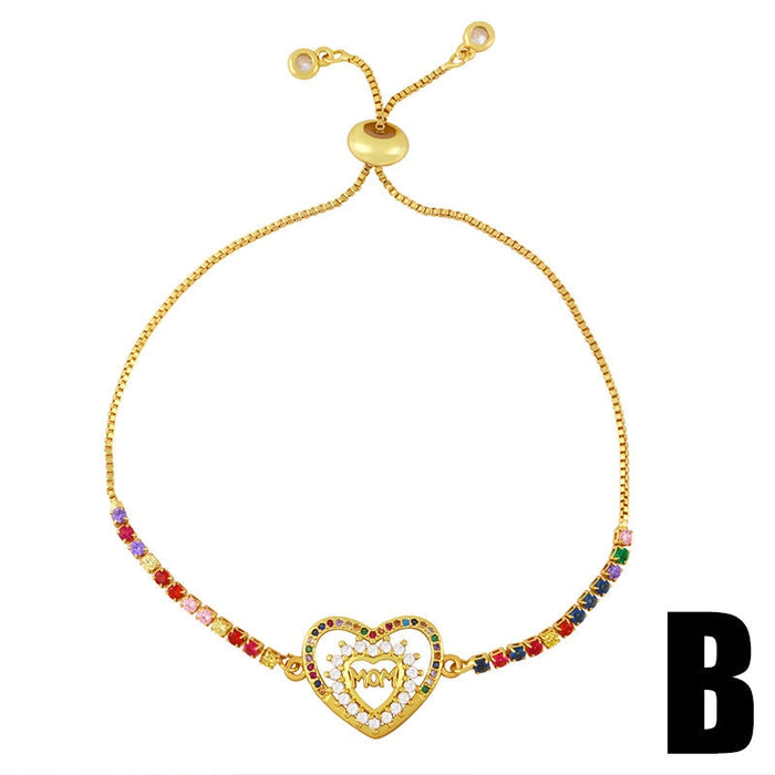 Wholesale pull adjustable copper zircon butterfly Mother's Day bracelet JDC-BT-AOS004 Bracelet 翱昇 B Wholesale Jewelry JoyasDeChina Joyas De China