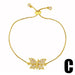 Wholesale pull adjustable copper zircon butterfly Mother's Day bracelet JDC-BT-AOS004 Bracelet 翱昇 C Wholesale Jewelry JoyasDeChina Joyas De China