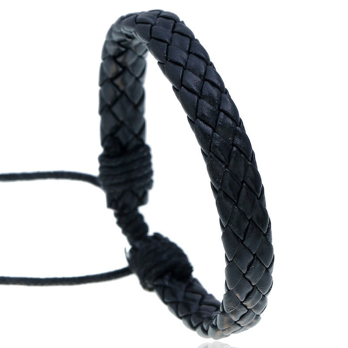Wholesale pull adjustment leather braided bracelet JDC-BT-PK001 Bracelet 庞克 Wholesale Jewelry JoyasDeChina Joyas De China