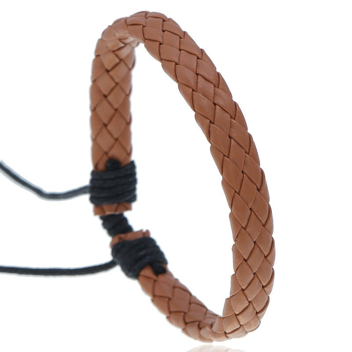 Wholesale pull adjustment leather braided bracelet JDC-BT-PK001 Bracelet 庞克 Wholesale Jewelry JoyasDeChina Joyas De China
