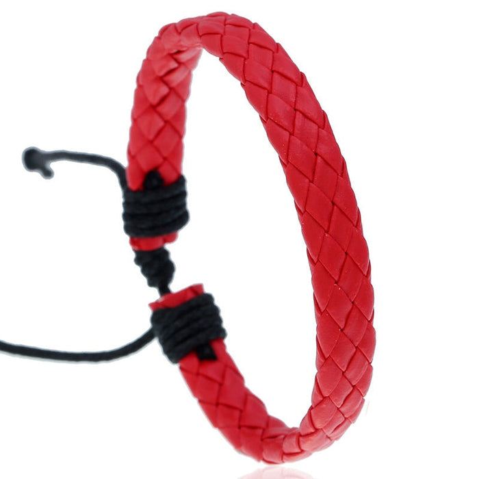 Wholesale pull adjustment leather braided bracelet JDC-BT-PK001 Bracelet 庞克 Wholesale Jewelry JoyasDeChina Joyas De China