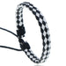 Wholesale pull adjustment leather braided bracelet JDC-BT-PK001 Bracelet 庞克 Black and white Wholesale Jewelry JoyasDeChina Joyas De China