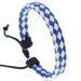 Wholesale pull adjustment leather braided bracelet JDC-BT-PK001 Bracelet 庞克 Blue white Wholesale Jewelry JoyasDeChina Joyas De China