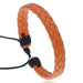 Wholesale pull adjustment leather braided bracelet JDC-BT-PK001 Bracelet 庞克 Orange red Wholesale Jewelry JoyasDeChina Joyas De China