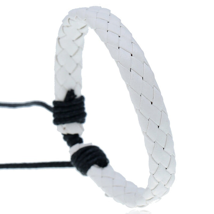 Wholesale pull adjustment leather braided bracelet JDC-BT-PK001 Bracelet 庞克 white Wholesale Jewelry JoyasDeChina Joyas De China