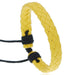 Wholesale pull adjustment leather braided bracelet JDC-BT-PK001 Bracelet 庞克 Yellow Wholesale Jewelry JoyasDeChina Joyas De China