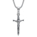 Wholesale Punk Religious Stainless Steel Catholic Jesus Cross Pendant JDC-CS-FY108 charms 福友 Wholesale Jewelry JoyasDeChina Joyas De China