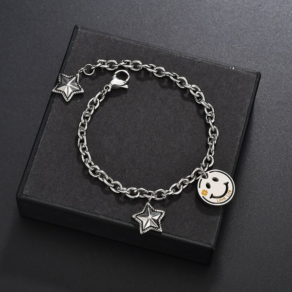 Bulk Jewelry Wholesale punk smile Star stainless steel bracelet  JDC-ST-L004 Wholesale factory from China YIWU China