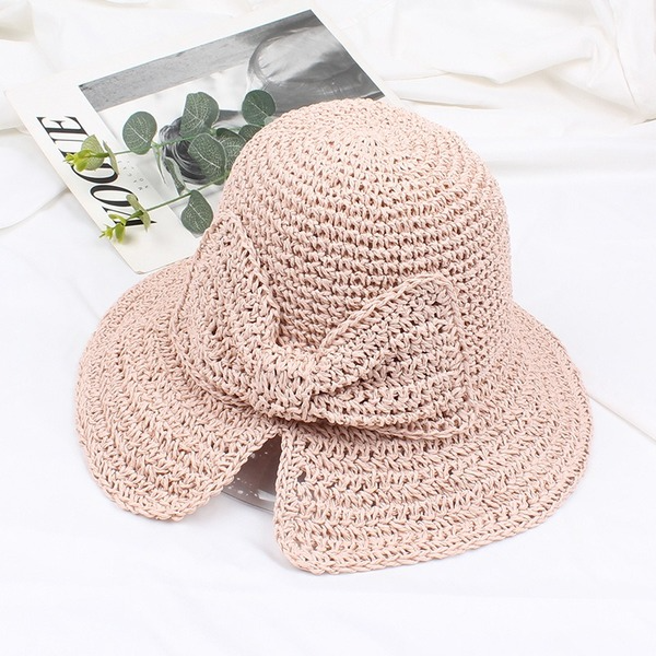 Bulk Jewelry Wholesale pure color papyrus Bow Fashionhat JDC-FH-js004 Wholesale factory from China YIWU China