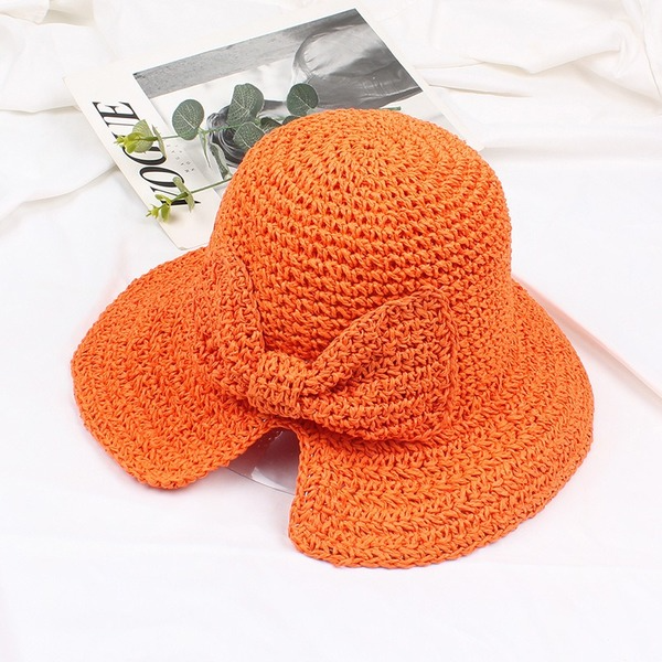 Bulk Jewelry Wholesale pure color papyrus Bow Fashionhat JDC-FH-js004 Wholesale factory from China YIWU China