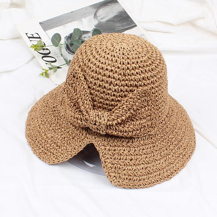 Bulk Jewelry Wholesale pure color papyrus Bow Fashionhat JDC-FH-js004 Wholesale factory from China YIWU China