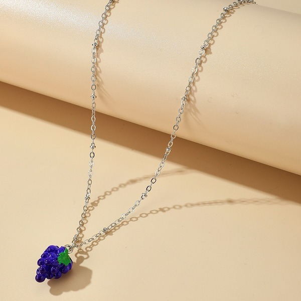 Bulk Jewelry Wholesale purple alloy grape pendant necklace JDC-NE-C066 Wholesale factory from China YIWU China