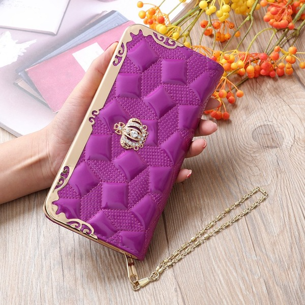 Bulk Jewelry Wholesale purple crown diamond diamond PU wallet JDC-WT-lx016 Wholesale factory from China YIWU China