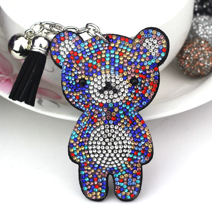 Wholesale purple flannel keychain JDC-KC-KunHe006 Keychains 坤禾 Black colored diamond Large (85 * 55) Wholesale Jewelry JoyasDeChina Joyas De China