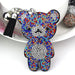 Wholesale purple flannel keychain JDC-KC-KunHe006 Keychains 坤禾 Black colored diamond Large (85 * 55) Wholesale Jewelry JoyasDeChina Joyas De China