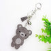 Wholesale purple flannel keychain JDC-KC-KunHe006 Keychains 坤禾 gray Large (85 * 55) Wholesale Jewelry JoyasDeChina Joyas De China