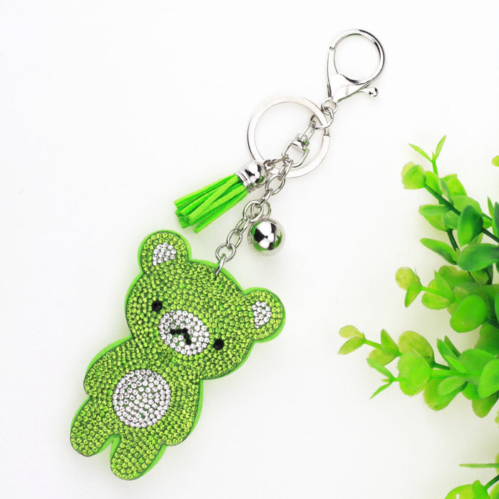 Wholesale purple flannel keychain JDC-KC-KunHe006 Keychains 坤禾 Green Large (85 * 55) Wholesale Jewelry JoyasDeChina Joyas De China