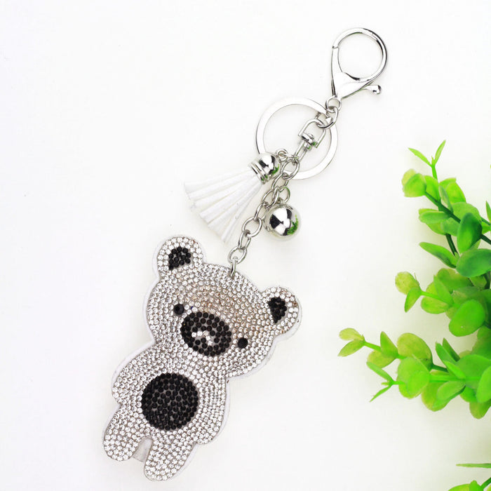 Wholesale purple flannel keychain JDC-KC-KunHe006 Keychains 坤禾 white Large (85 * 55) Wholesale Jewelry JoyasDeChina Joyas De China