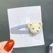 Wholesale purple flocking hairpins (F)JDC-HC-GSHX095 Hair Clips 恒曦 3# White Bear Head Wholesale Jewelry JoyasDeChina Joyas De China