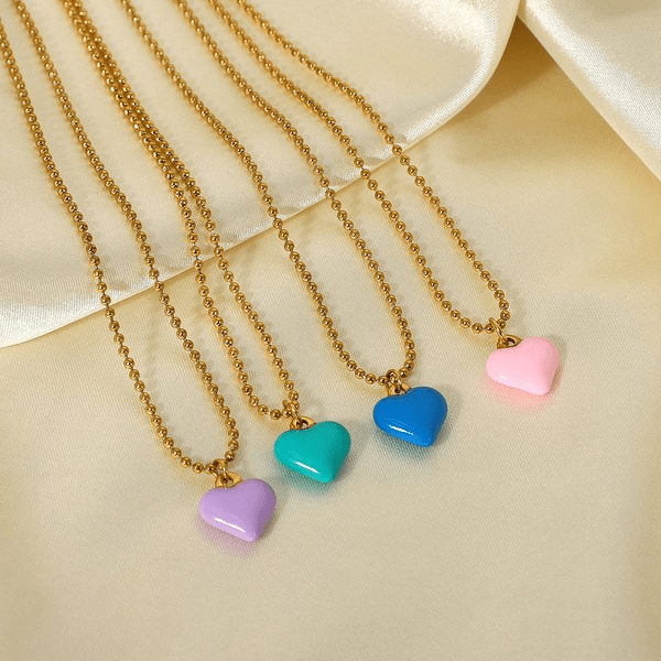 Wholesale Purple Gold Plated Stainless Steel Necklace JDC-NE-JD369 Necklaces 杰鼎 Wholesale Jewelry JoyasDeChina Joyas De China