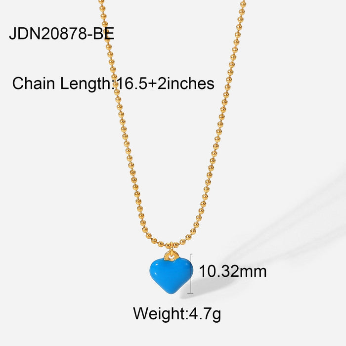 Wholesale Purple Gold Plated Stainless Steel Necklace JDC-NE-JD369 Necklaces 杰鼎 JDN20878-BE Wholesale Jewelry JoyasDeChina Joyas De China