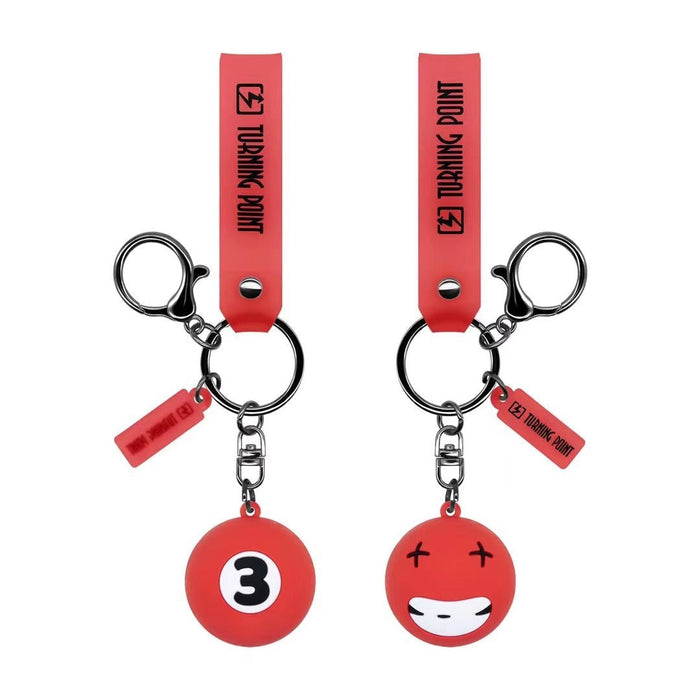 Wholesale PVC Billiard Keychain JDC-KC-SH007 Keychains 随和 3 Wholesale Jewelry JoyasDeChina Joyas De China