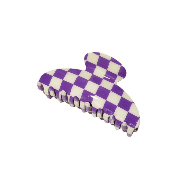 Wholesale PVC Black and White Checkerboard Hair Clips JDC-HC-YaoX021 Hair Clips 姚萱 Wholesale Jewelry JoyasDeChina Joyas De China