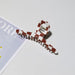 Wholesale PVC Black and White Checkerboard Hairpin Shark Clip JDC-HC-YaoX022 Hair Clips 姚萱 Coffee color Wholesale Jewelry JoyasDeChina Joyas De China