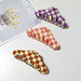 Wholesale PVC Color Checkerboard Hair Clips Grasping Clip JDC-HC-YaoX016 Hair Clips 姚萱 Wholesale Jewelry JoyasDeChina Joyas De China