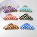 Wholesale PVC Color Checkerboard Hair Clips Grasping Clip JDC-HC-YaoX016 Hair Clips 姚萱 Wholesale Jewelry JoyasDeChina Joyas De China