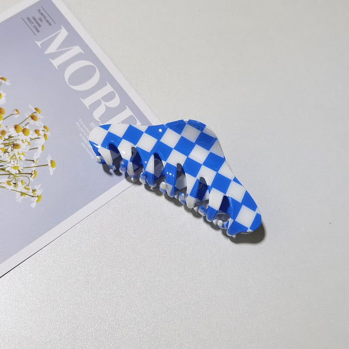 Wholesale PVC Color Checkerboard Hair Clips Grasping Clip JDC-HC-YaoX016 Hair Clips 姚萱 Wholesale Jewelry JoyasDeChina Joyas De China