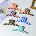 Wholesale PVC Color Checkerboard Hair Clips Grasping Clip JDC-HC-YaoX017 Hair Clips 姚萱 Wholesale Jewelry JoyasDeChina Joyas De China