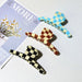 Wholesale PVC Color Checkerboard Hair Clips Grasping Clip JDC-HC-YaoX017 Hair Clips 姚萱 Wholesale Jewelry JoyasDeChina Joyas De China