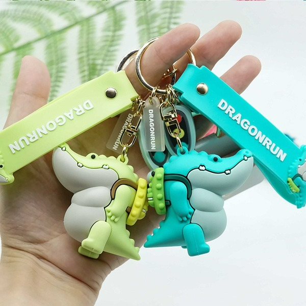 Wholesale PVC Fat Crocodile Keychain JDC-KC-SH003 Keychains 随和 Wholesale Jewelry JoyasDeChina Joyas De China