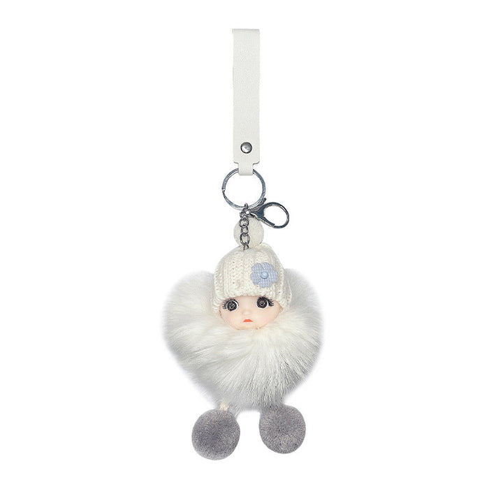 Wholesale PVC Plush Metal Doll Pom Pom Keychain JDC-KC-JG153 Keychains 金葛 Wholesale Jewelry JoyasDeChina Joyas De China