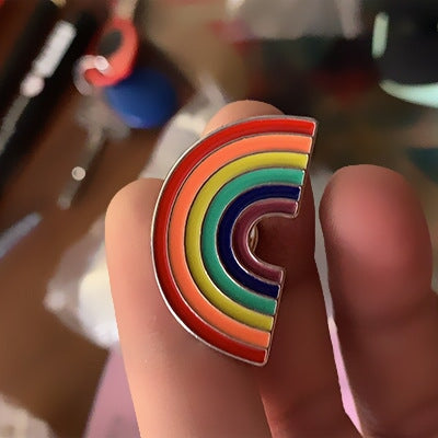 Wholesale Rainbow Brooch Love Rainbow Flag Alloy Badge Brooch JDC-BC-KuSHan001 Brooches 酷闪 xz005 Wholesale Jewelry JoyasDeChina Joyas De China