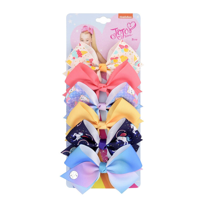 Wholesale rainbow color children's bow hairpin set MOQ≥2 (F)JDC-HC-Xiane008 Hair Clips 仙儿 11 MOQ2 color Wholesale Jewelry JoyasDeChina Joyas De China