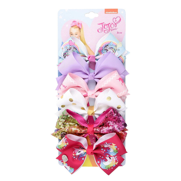 Wholesale rainbow color children's bow hairpin set MOQ≥2 (F)JDC-HC-Xiane008 Hair Clips 仙儿 Wholesale Jewelry JoyasDeChina Joyas De China