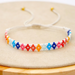 Bulk Jewelry Wholesale Rainbow Geometry Handmade Beaded Miyuki Rice Bead Bracelet JDC-gbh396 Wholesale factory from China YIWU China