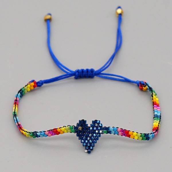 Bulk Jewelry Wholesale rainbow love Miyuki beads woven handmade bracelets JDC-gbh425 Wholesale factory from China YIWU China