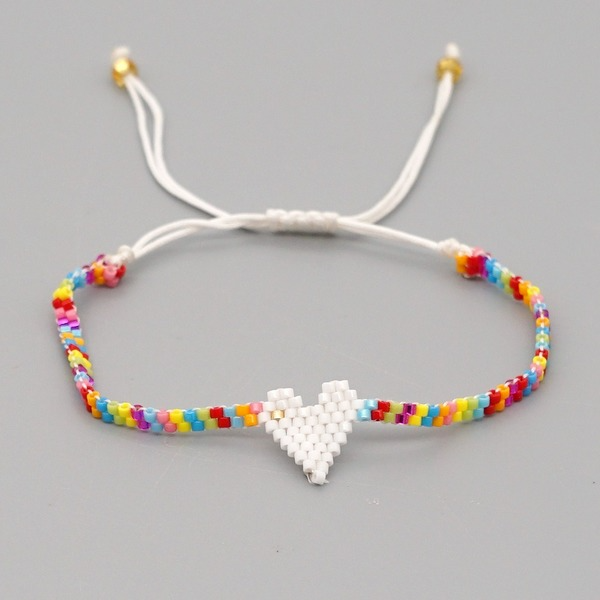 Bulk Jewelry Wholesale rainbow love Miyuki beads woven handmade bracelets JDC-gbh425 Wholesale factory from China YIWU China