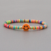 Bulk Jewelry Wholesale Rainbow Soft Pottery Smiley Couple Bracelet JDC-gbh295 Wholesale factory from China YIWU China