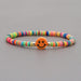 Bulk Jewelry Wholesale Rainbow Soft Pottery Smiley Couple Bracelet JDC-gbh295 Wholesale factory from China YIWU China