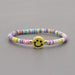 Bulk Jewelry Wholesale Rainbow Soft Pottery Smiley Couple Bracelet JDC-gbh295 Wholesale factory from China YIWU China