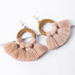 Wholesale Rattan Cotton Tassel Earrings JDC-ES-GSJM084 Earrings 杰米 Wholesale Jewelry JoyasDeChina Joyas De China